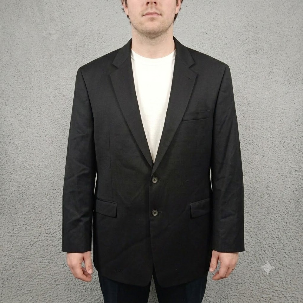 Lauren Ralph Lauren Blazer Mens 46L Charcoal Wool Two Button Sport Coat